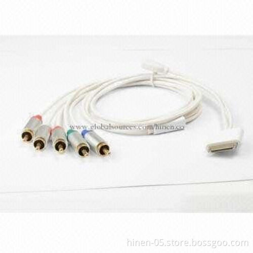 Dock Connector to Component AV Cable with USB, Connects Your Apple Devices